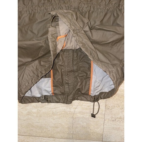 Cole Haan Mens Hooded Rain Jacket Packable Water Resistant Brown M - Picture 5 of 8